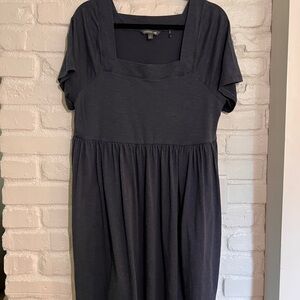 Toad&Co Blue Gray Dress with Square Neckline